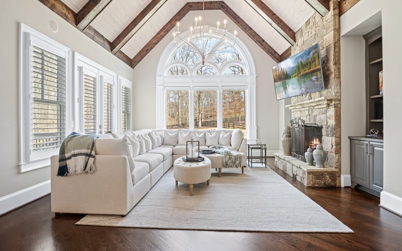 Heather Damaske photographing a luxury property