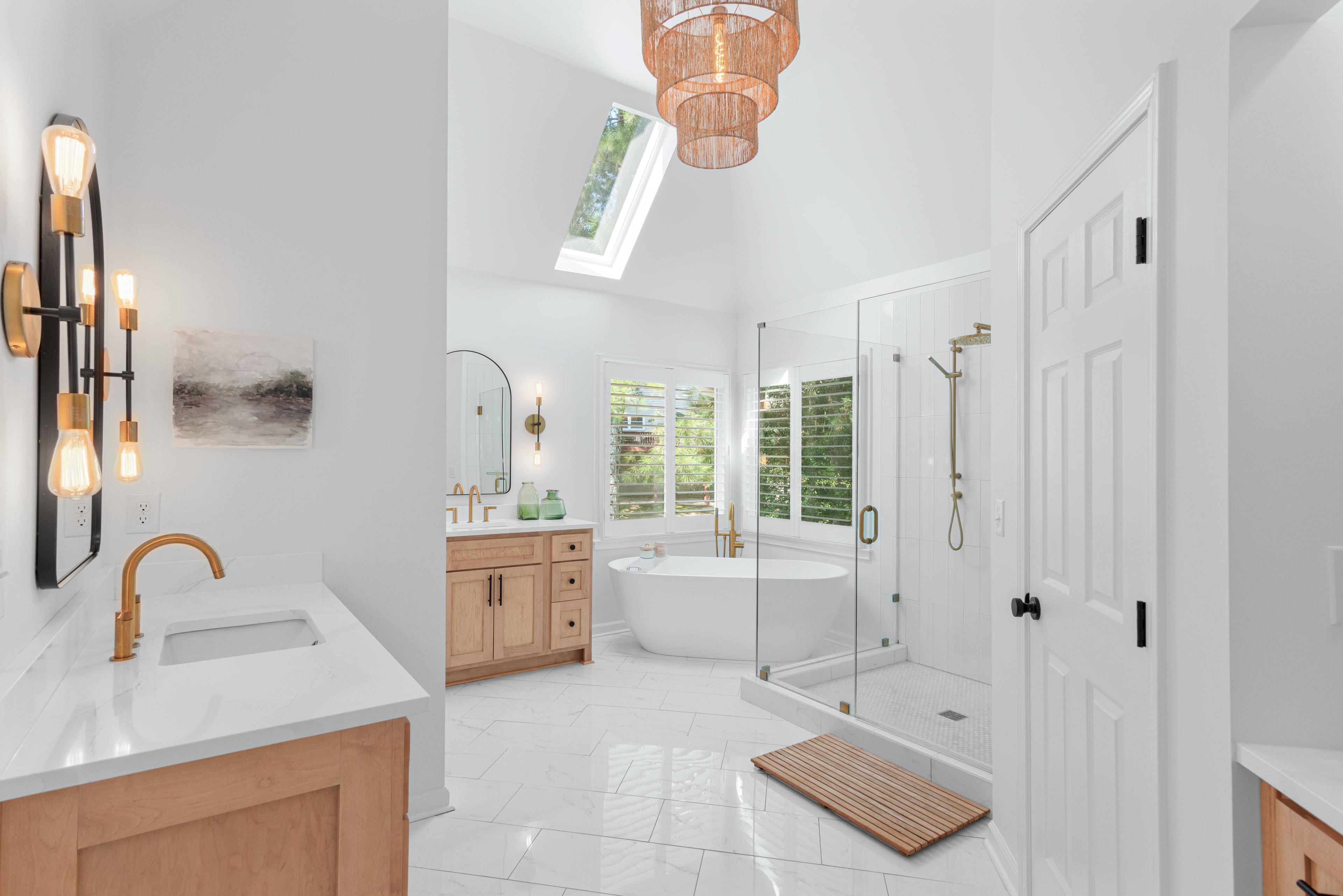 Luxury master bathroom interior